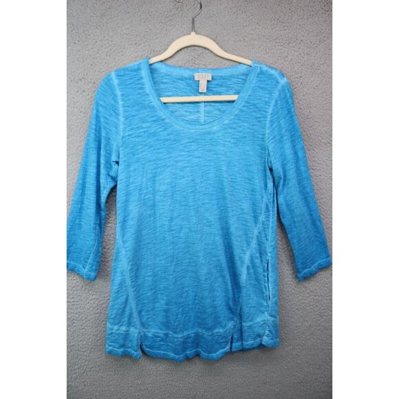 LOGO by Lori Goldstein 3/4 Sleeve Tunic-Size XS-Pockets-Distressed - Picture 1 of 10